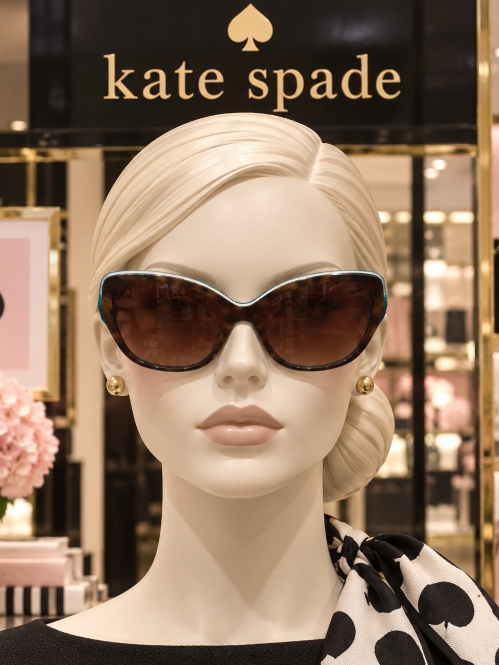 Kate Spade Karalyn/S Polarized Oversized Sunglasses Teal & Brown